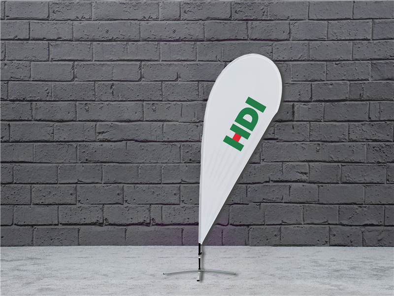 Beachflag Tropfen (weiß)